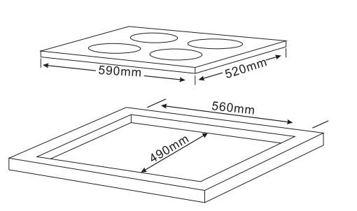 Vogue Induction Cooktop with Schott Glass Bevelled Edge 60cm Trade