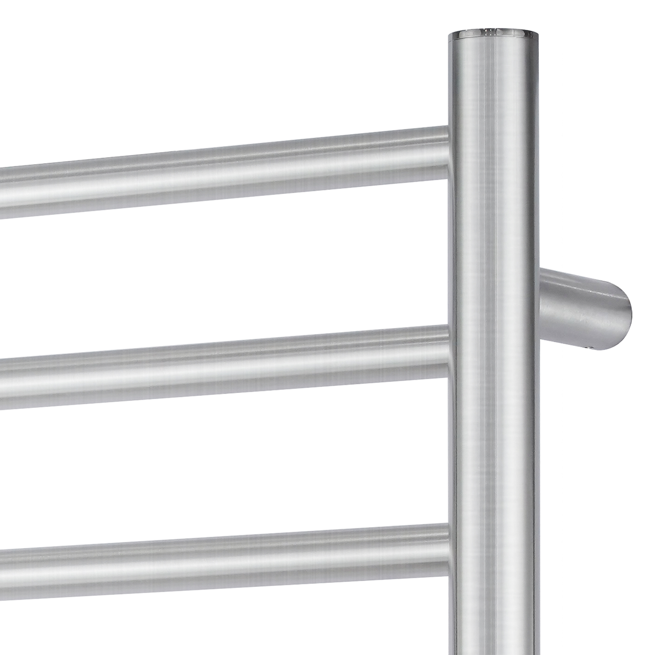 Vogue Brushed Nickel Heated Towel Rail 10 Bar - Universal - Trade Depot