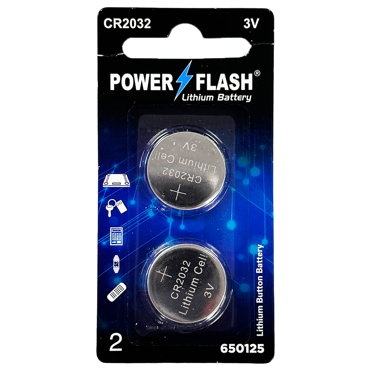 POWER FLASH CR2032 Batteries 2 Pack Trade Depot