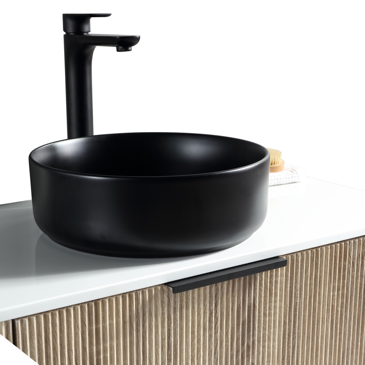 Oasis Wall Vanity Sonoma Oak with Countertop & Basin 900mm - Center ...