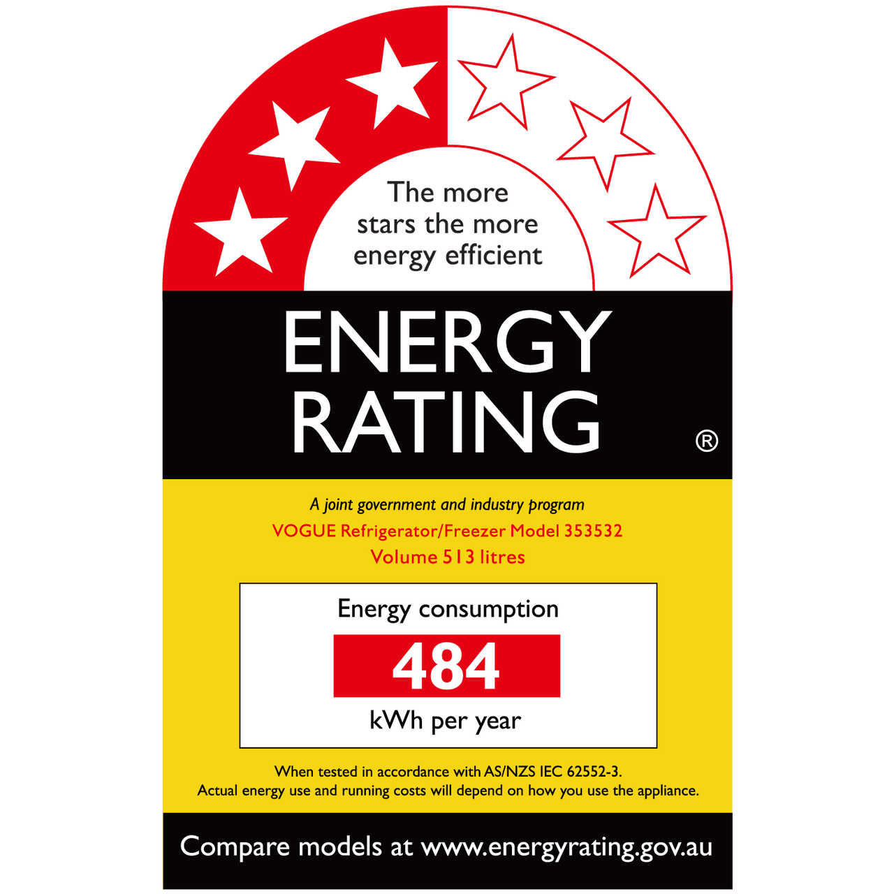 Vogue SideBySide Fridge Freezer Stainless Steel 532L Trade Depot