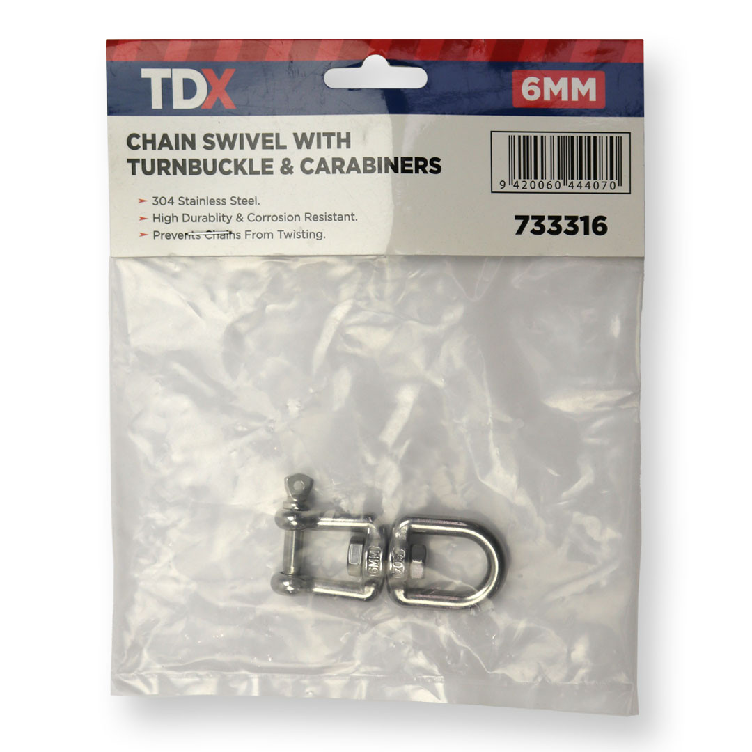 6-Foot Silver Hanging Chain With Carabiners - 120 Lb Capacity For Lights Decor 632201