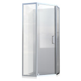 Framed 900mm Chrome Shower with Corner Waste - Diamond