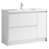 Vogue Zara Floor Vanity 1200mm with Omega Top - White