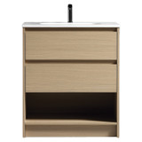 Fremont Floor Vanity with Arc Top 600mm - Natural Oak