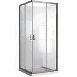 900mm Gunmetal Shower with Corner Waste - Square