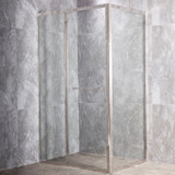 Oregon 1200mm Chrome Shower with Corner Waste - Rectangle