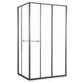 SS 1200mm Gunmetal Slide-In Shower with Corner Waste - RHS