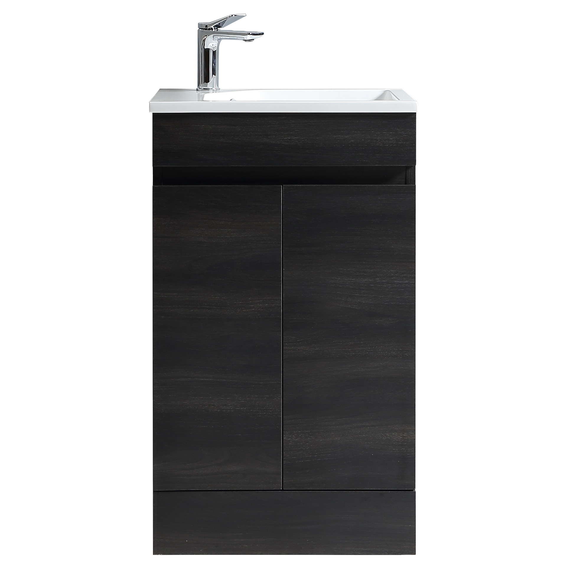 Vogue Maia Floor Vanity 500mm with Basin Black Woodgrain Trade Depot