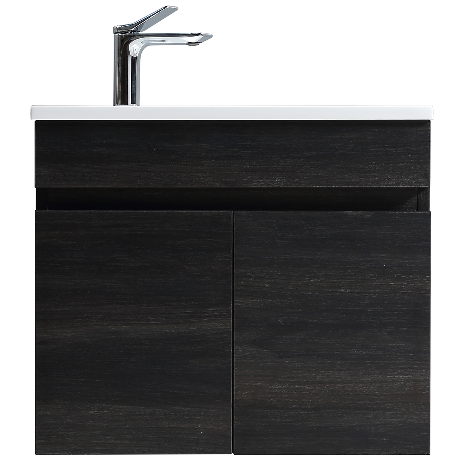 Vogue Maia Wall Vanity 600mm with Basin Black Woodgrain Trade Depot