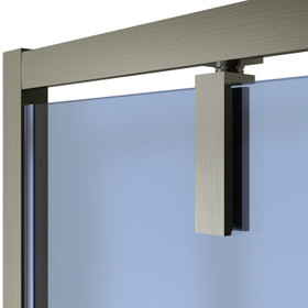 Semi-Framed 1000mm Gunmetal Shower Door Kit Only - Square