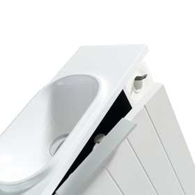 Noe Wall Vanity With Top and Holder 440mm - Moonlight White  Noe Wall Vanity With Top and Holder 440mm - Moonlight White