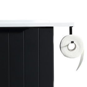 Noe Wall Vanity With Top and Holder 440mm - Matte Black Noe Wall Vanity With Top and Holder 440mm - Matte Black