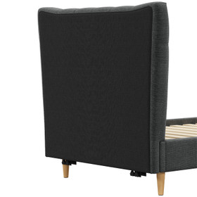 Classic King Single Bed Frame with Headboard and Medium Plush Mattress