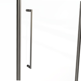 SS 900mm Gunmetal Shower Door Kit Only - Diamond