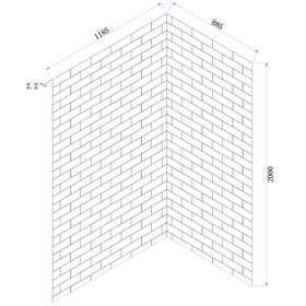 Tile Look Shower Liner - 1200mm Tile Look Shower Liner - 1200mm
