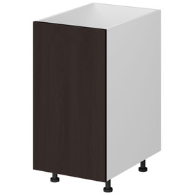 Kitchen Base Cabinet 1 Door 400mm Flat Pack - Dark Woodgrain