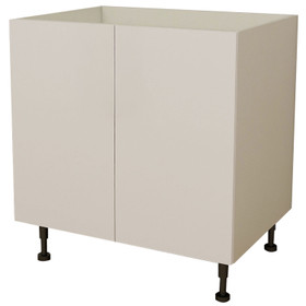 Kitchen Base Cabinet 2 Door 800mm Flat Pack - Gloss White 