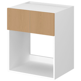 Kitchen Wall Microwave Cabinet 600mm - Natural Oak