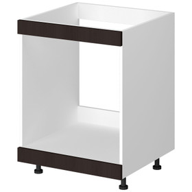 Kitchen Underbench Oven Cabinet 600mm - Dark Woodgrain