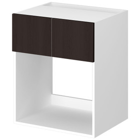 Kitchen Wall Microwave Cabinet 600mm - Dark Woodgrain Kitchen Wall Microwave Cabinet 600mm - Dark Woodgrain