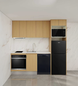 Complete Kitchen Cabinet Set Natural Oak - 2260mm - DW Complete Kitchen Cabinet Set Natural Oak - 2260mm - DW