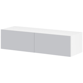 Kitchen Over Fridge Cabinet 1010 x 400mm Flat Pack - Pale Silver