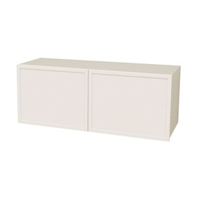 Kitchen Over Fridge Cabinet 700 x 330mm Flat Pack - Shaker White Lacquer