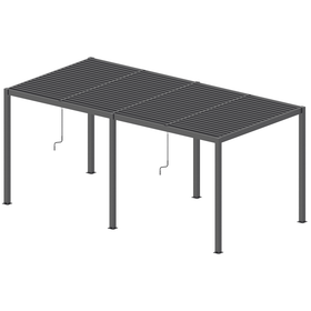 Louvre Roof Pergola 5.8m x 4m Aluminium Freestanding