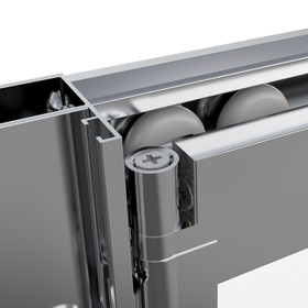 Framed 900mm Bi-Fold Chrome Shower with Centre Waste - 3 Sided Framed 900mm Bi-Fold Chrome Shower with Centre Waste - 3 Sided
