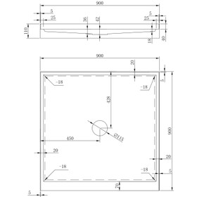 Framed 900mm Bi-Fold Chrome Shower with Centre Waste - 3 Sided Framed 900mm Bi-Fold Chrome Shower with Centre Waste - 3 Sided