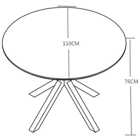 Zen Modena Dining Table 1100mm - White Marble