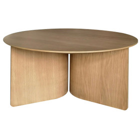 Pisa Round White Oak Coffee Table - 1000mm