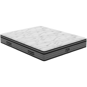 Classic Queen Bed Frame with Medium Plush Mattress