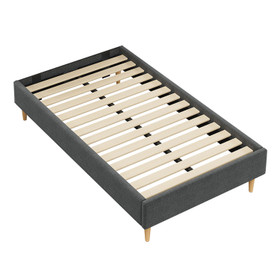 Classic Single Bed Frame with Medium Plush Mattress Classic Single Bed Frame with Medium Plush Mattress