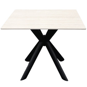 Lecce Square Dining Table - Ivory White