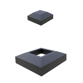 Aluminium Fence Panel 2.4 x 1.2m with Ground Post - Black