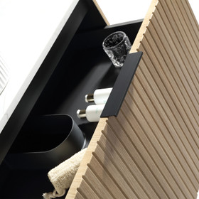 Dune Wall Vanity with Carlina Countertop and Vessel Basin 800mm - Oak