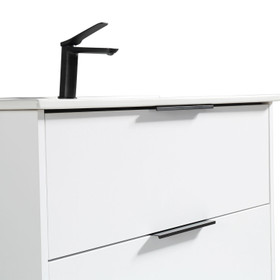 Nova Wall Vanity with Ceramic Top 800mm - Norway White