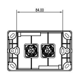 Slimline Single Switch with PCU Vertical - White