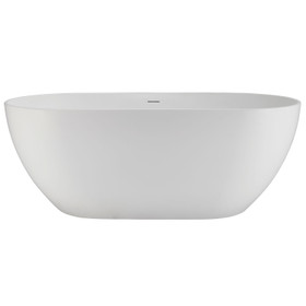 Lecce Freestanding Stone Bathtub 1500mm - Matte White