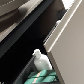 Moda Wall Vanity with Countertop and Vessel Basin 1000mm - Matte Grey