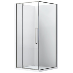 Framed 900mm Brushed Gunmetal Shower Door Kit Only - Square
