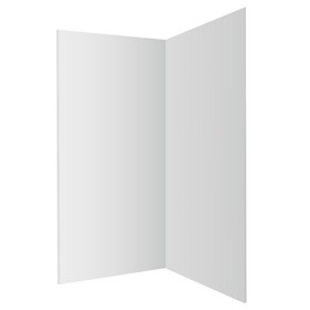 Semi-Framed 1000mm Chrome Shower with Corner Waste - Square