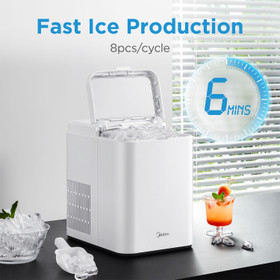 1.3L Icemaker White - 12Kg/Day