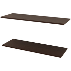 Wardrobe Top Shelves with Supports Dark Woodgrain - W 1100mm x D 400mm - Pack of 2