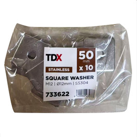 Square Washer M12 x 50mm SS - Pack of 10