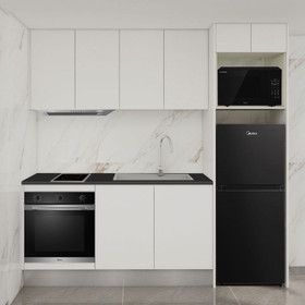 Rebon Complete Kitchen White Painted - Cabinets and Benchtop (Appliances, Sink and Tapware Sold Seperately)