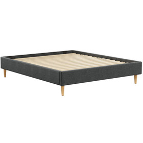 Classic King Bed Frame with Medium Plush Mattress