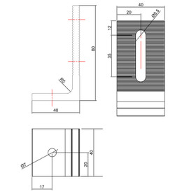 L Bracket with Click System - Chrome